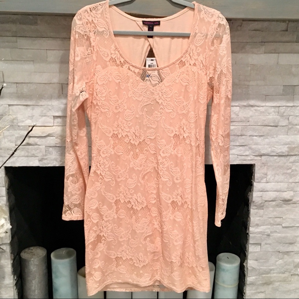 MATERIAL GIRL LACE OPEN BACK DRESS SIZE XL